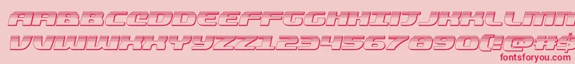 Fonte quickeningplatital – fontes vermelhas em um fundo rosa