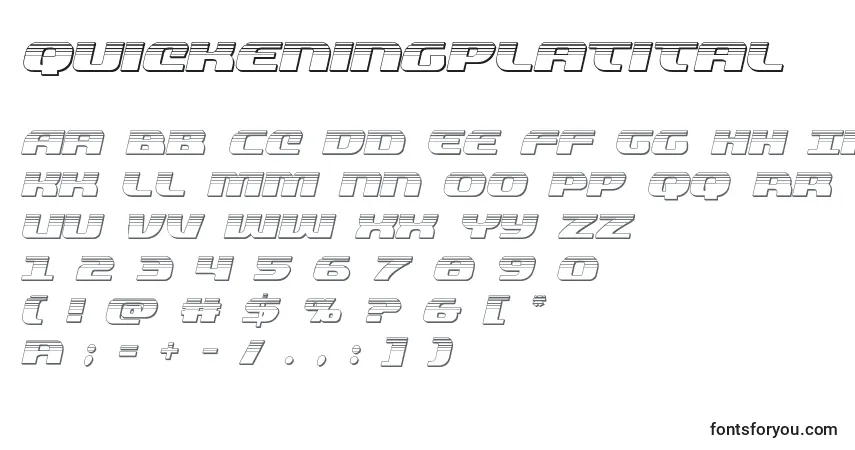 Quickeningplatital (137843) Font – alphabet, numbers, special characters