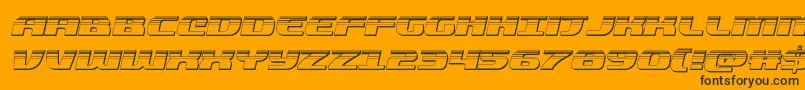 quickeningplatital Font – Black Fonts on Orange Background