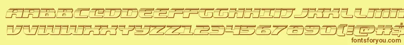 quickeningplatital Font – Brown Fonts on Yellow Background