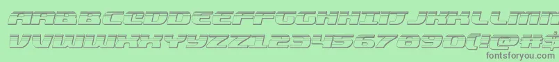 quickeningplatital Font – Gray Fonts on Green Background