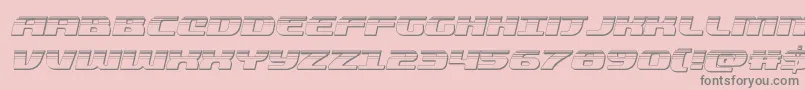 quickeningplatital-Schriftart – Graue Schriften auf rosa Hintergrund