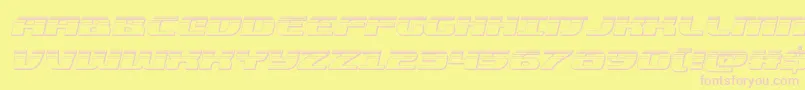 quickeningplatital Font – Pink Fonts on Yellow Background