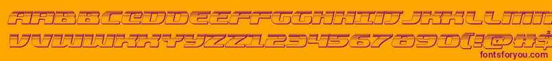 quickeningplatital Font – Purple Fonts on Orange Background