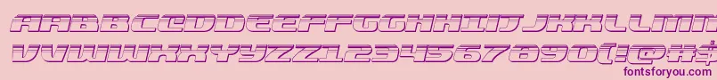 フォントquickeningplatital – ピンクの背景に紫のフォント