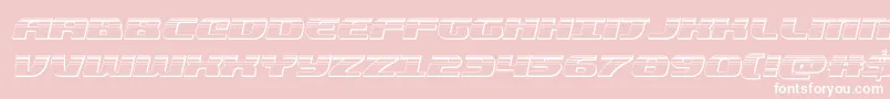フォントquickeningplatital – ピンクの背景に白い文字
