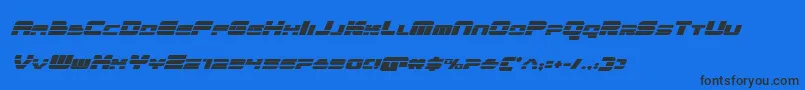 Шрифт quickenital – чёрные шрифты на синем фоне