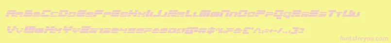 quickenital Font – Pink Fonts on Yellow Background