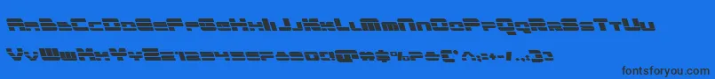 quickenleft Font – Black Fonts on Blue Background