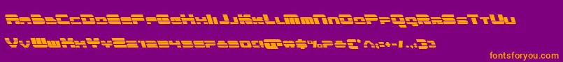 フォントquickenleft – 紫色の背景にオレンジのフォント