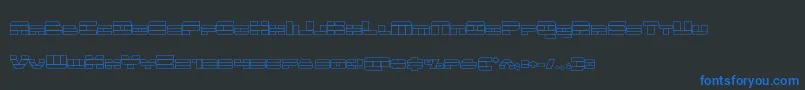 quickenout Font – Blue Fonts on Black Background