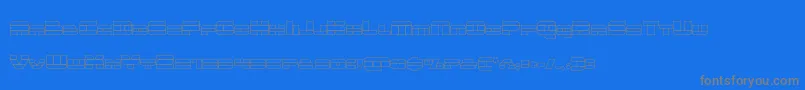 quickenout-Schriftart – Graue Schriften auf blauem Hintergrund