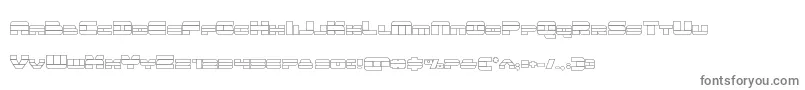 Fonte quickenout – fontes cinzas em um fundo branco