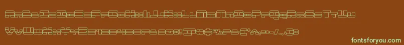 Шрифт quickenout – зелёные шрифты на коричневом фоне