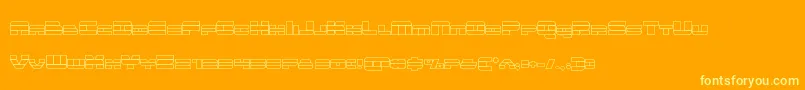 quickenout Font – Yellow Fonts on Orange Background