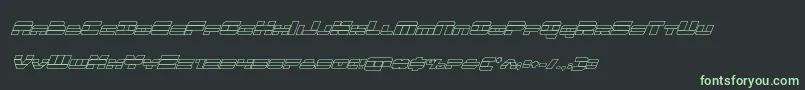 フォントquickenoutital – 黒い背景に緑の文字