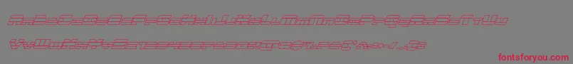 quickenoutital Font – Red Fonts on Gray Background