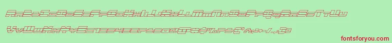 Шрифт quickenoutital – красные шрифты на зелёном фоне