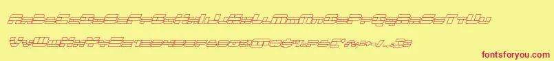 quickenoutital Font – Red Fonts on Yellow Background