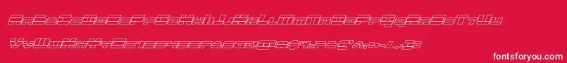 quickenoutital Font – White Fonts on Red Background