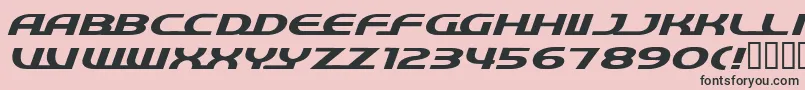 Fonte QuickExpress – fontes pretas em um fundo rosa