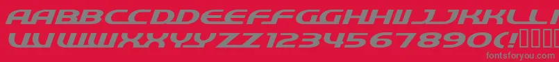 QuickExpress Font – Gray Fonts on Red Background