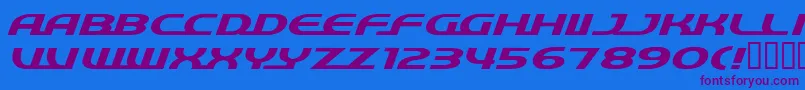 Шрифт QuickExpress – фиолетовые шрифты на синем фоне
