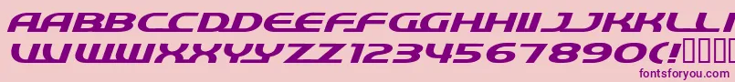 Fonte QuickExpress – fontes roxas em um fundo rosa