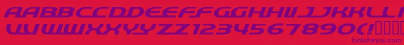 QuickExpress Font – Purple Fonts on Red Background