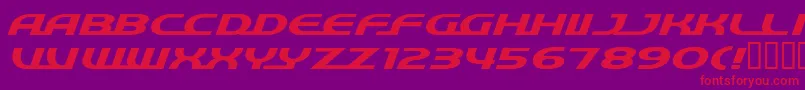 QuickExpress Font – Red Fonts on Purple Background