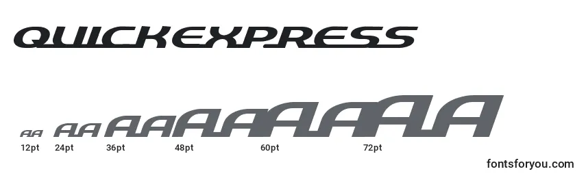 Размеры шрифта QuickExpress (137849)