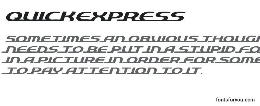 Review of the QuickExpress (137849) Font