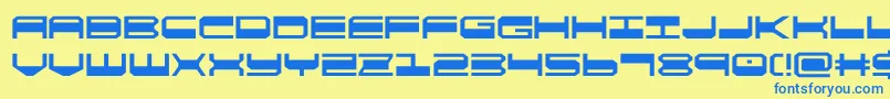 quickgear Font – Blue Fonts on Yellow Background