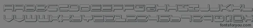 quickgear3dフォントについての詳細 フォントquickgear3d – 黒い文字の灰色の背景