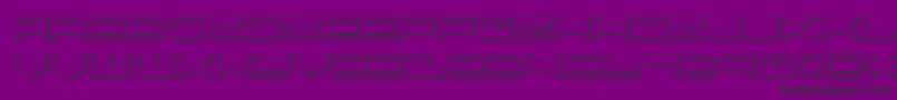 quickgear3d Font – Black Fonts on Purple Background