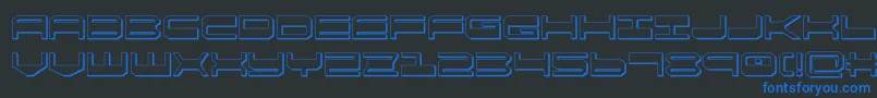 Weitere Informationen zur quickgear3d-Schriftart quickgear3d-Schriftart – Blaue Schriften auf schwarzem Hintergrund