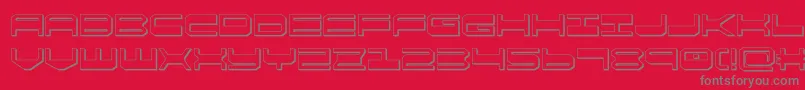 quickgear3d Font – Gray Fonts on Red Background