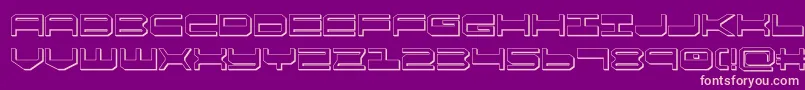 quickgear3d Font – Pink Fonts on Purple Background