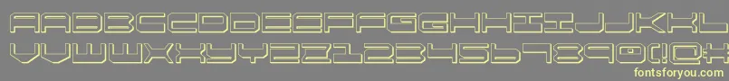 quickgear3d Font – Yellow Fonts on Gray Background