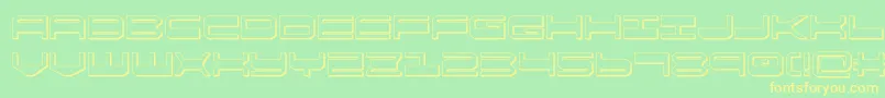 quickgear3d Font – Yellow Fonts on Green Background