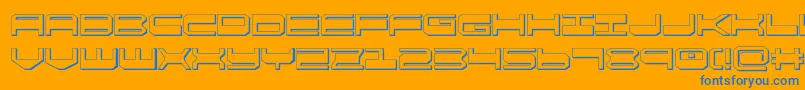 Подробнее о шрифте quickgear3d Шрифт quickgear3d – синие шрифты на оранжевом фоне