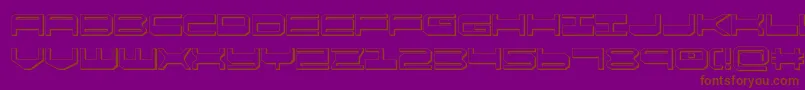 quickgear3d Font – Brown Fonts on Purple Background