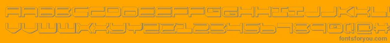 quickgear3d Font – Gray Fonts on Orange Background