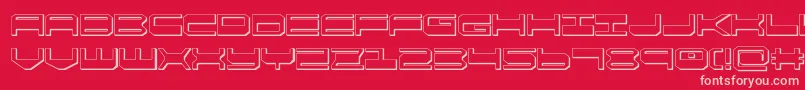 quickgear3d Font – Pink Fonts on Red Background