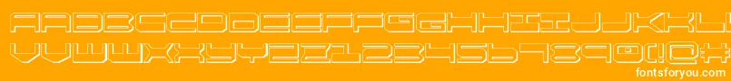 quickgear3d Font – White Fonts on Orange Background