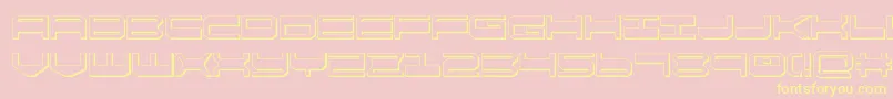 quickgear3d Font – Yellow Fonts on Pink Background