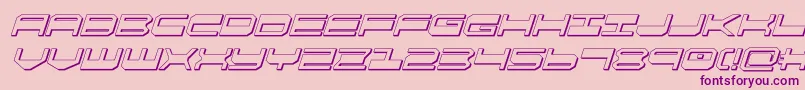 quickgear3dital Font – Purple Fonts on Pink Background