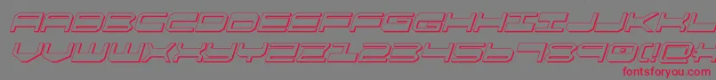 quickgear3dital Font – Red Fonts on Gray Background