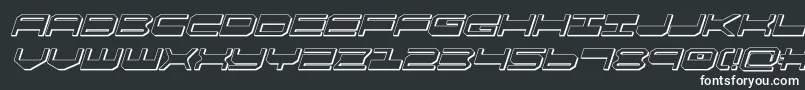 quickgear3dital Font – White Fonts on Black Background