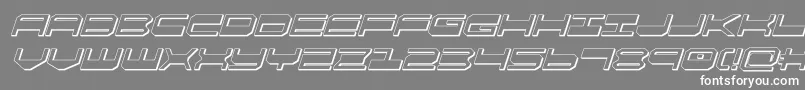 quickgear3dital Font – White Fonts on Gray Background